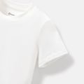 Toddler/Kid Solid Color Short-sleeve Cotton Tee White image 4