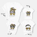 Mommy and Me Cotton Short-sleeve Figure & Letter Print Tee White image 2