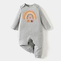 Go-Neat Water Repellent and Stain Resistant Mommy and Me Rainbow Print Long-sleeve Tee Light Grey image 3