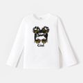 Go-Neat Water Repellent and Stain Resistant Family Matching Figure Print Long-sleeve Tee White image 5
