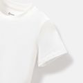 Fashionable Toddler/Kid Letter Print Cotton Short-sleeve Tee White image 4