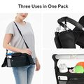 Universal Baby Stroller Organizer with 2 Insulated Cup Holders Detachable Pocket Mesh Pocket Adjustable Shoulder Strap Black image 4