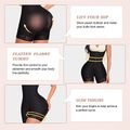 Women Shapewear Tummy Control Body Shaper Lace Trim Butt Lifting Shorts Zipper Open Bust Bodysuit Apricot image 2