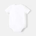 [0M-24M] Go-Neat Water Repellent and Stain Resistant Baby Boy/Girl Letter Print Short-sleeve Romper White image 3