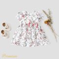<Bunny's Garden> Easter Baby Girl Allover Rabbit Print Short-sleeve Dress or Jumpsuit Colorful image 2
