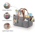 Baby Diaper Caddy Organiser Felt Portable Nursery Bin with Stroller Straps Color-A image 3
