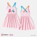 Barbie Kleinkind/Kind Mädchen Streifen Baumwolle Unterkleid Farbstreifen image 1