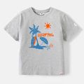 [5Y-14Y] Go-Neat Water Repellent and Stain Resistant Kid Boy/Girl Graphic Print Short-sleeve Tee Light Grey image 1