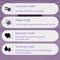 1Pc Wearable Breast Pump Portable Electric Hands Free Breast Pump with 9 Levels & 4 Modes & LCD Touch Screen White image 4