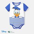 Disney Baby Boy/Girl Spliced Short-sleeve Graphic Striped Naia™ Romper Blue image 1