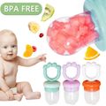 BPA Free Baby Vegetable Fruit Feeder Food Pacifier Chew Feeder Baby Silicone Pacifier Massage Gums Light Purple image 5