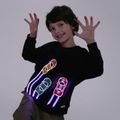 Go-Glow Illuminating Sweatshirt with Light Up Racing Cars Including Controller (Built-In Battery) Dark Blue image 2