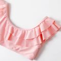 Summer Flounce Plant Print Matching Family Swimsuits Pink image 4