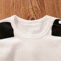 100% Cotton 2pcs Panda Print 3D Ear Design Long-sleeve Baby Set Black/White
