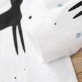 Animal Deer Print Long-sleeve Baby Romper White image 5