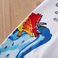 Baby Boy/Girl Cartoon Dinosaur & Letter Print Raglan-sleeve Romper Yellow image 5