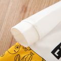 Baby Boy Long-sleeve Gentleman Bow Tie Decor Letter & Dinosaur Print Spliced Jumpsuit Yellow image 5