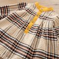 Baby Girl Button Front Long-sleeve Plaid Dress PLAID