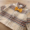 Baby Boy Bow Front Button Front Long-sleeve Plaid Shirt PLAID image 4
