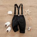 Baby Boy/Girl 97% Cotton Black Suspender Pants Black image 2