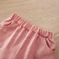 100% Cotton Baby Girl Pink Ruffle Trim Casual Pants Pink image 3