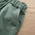 100% Cotton Baby Boy Solid Elasticized Waist Sweatpants Green image 4