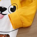 Baby Boy/Girl 95% Cotton Long-sleeve Dog Print 3D Ears Detal Jumpsuit Yellow image 4