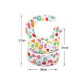 Cartoon Baby Bib, Waterproof, Washable Fabric for Babies and Toddlers Turquoise