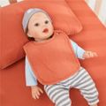 100% Cotton Muslin Baby Gear Includes Bib / Swaddling Blanket / Crib Sheet / Single Layer Quilt / Burp Cloth / Pillow / Washcloth Brick red image 1