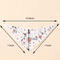 3-pack Baby Triangle Saliva Towel Allover Print Snap Button Adjustable Cotton Bibs for Baby Girl Color-A image 2