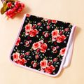100% Cotton Baby Floral Print Zip Up Wearable Blankets Black image 2