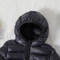 manteau à capuche solide à glissière légère pour enfant garçon/fille Noir image 4