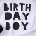 Birthday Toddler Boy/Girl Letter Print Long Raglan Sleeve Tee White
