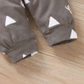 3pcs Elk Triangle Patterned Long Sleeve Baby Set Grey image 4