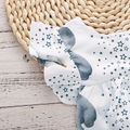 Crown Elephant Star Print Flounce-sleeve Baby Dress White image 3