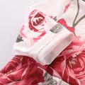 2pcs Floral Print Ruffle Decor Long-sleeve Baby Set Multi-color