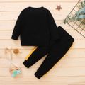 2-piece Baby / Toddler Letter Print Pullover and Pants Set Black