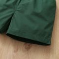 Toddler Boy Bird Leaves Print Short-sleeve Shirt And Shorts Dark Green