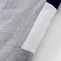 Kid Boy Letter Print Fleece Lined Hoodie Sweatshirt/ ColorblockPants / Bomber Jacket Light Grey image 1