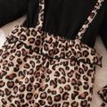 2 Stück Baby Mädchen Leopardenmuster Lässig Baby-Overalls schwarz image 2