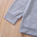 Kid Boy Halloween Letter Print/Striped Long-sleeve Sweatshirt Grey