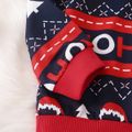 Kid Boy/Kid Girl Christmas Santa Tree Letter/Hat Print Long-sleeve Sweatshirt Color block