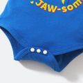 Baby Shark Cotton Heart Print Bodysuit for Baby Blue