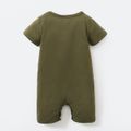 Baby Shark 'Doo Doo Doo' Graphic Cotton Romper for Baby Army green