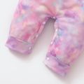 Baby Shark Flounce Graphic Tie-dye Jumpsuit for Baby Girl Multi-color