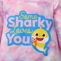 Baby Shark Flounce Graphic Tie-dye Jumpsuit for Baby Girl Multi-color