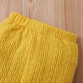 2pcs Baby Boy/Girl Solid Cable Knit Long-sleeve Top and Trousers Set Yellow