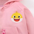 Baby Shark 2-piece Baby Girl Pink Hooded Zip-up Jacket and Allover Pants Set Pink