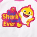 Baby Shark Toddler Girl Cotton Colorblock Pullover Sweatshirt White