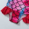 Baby Girl Mermaid Design Sleeveless Ruffle One-Piece Swimsuit Multi-color image 2